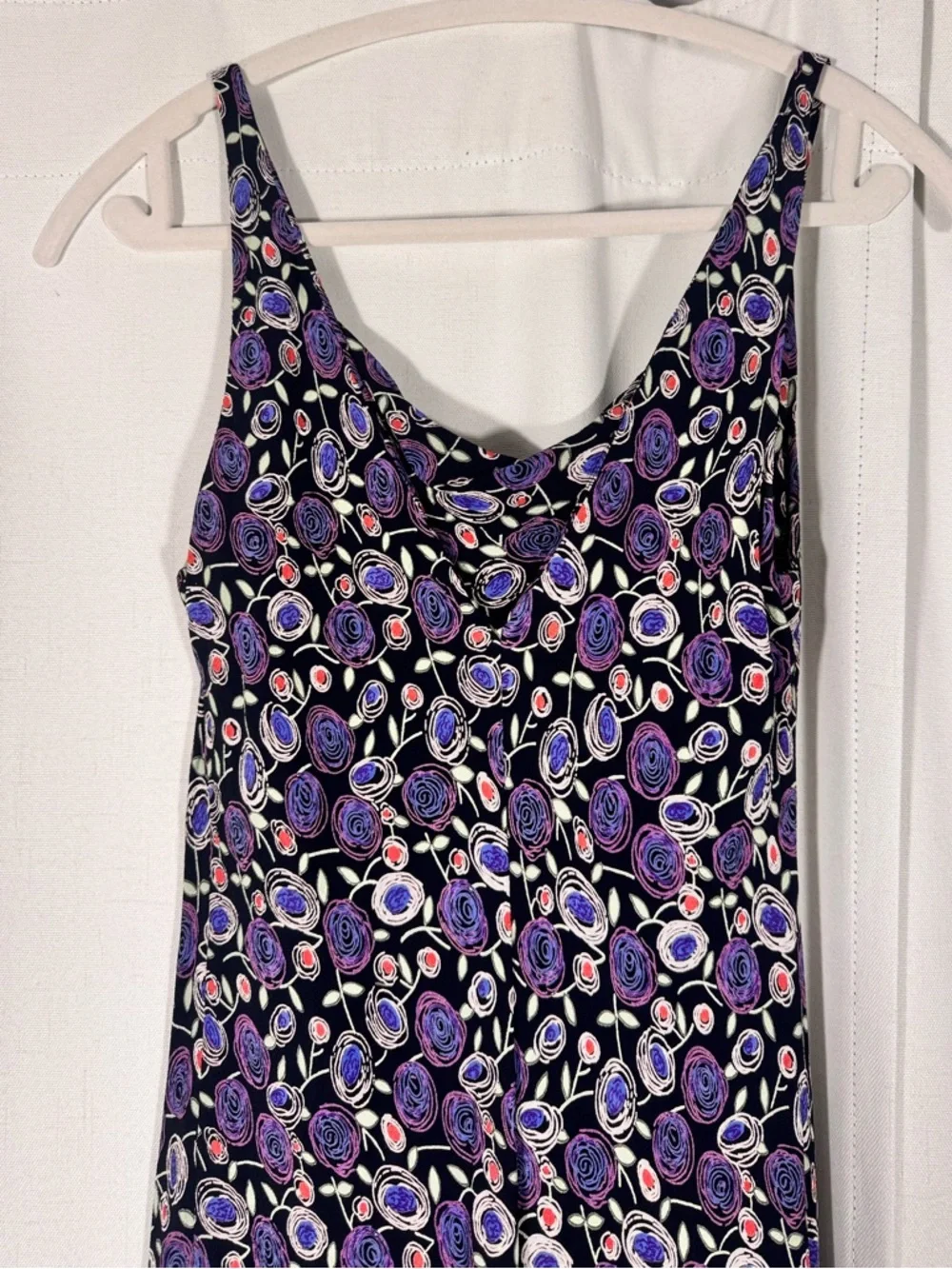 Vintage Loco Lindo Purple Floral Midi Dress - Picture 4 of 8